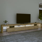 TV Cabinet with LED Lights Sonoma Oak 290x36,5x40 cm