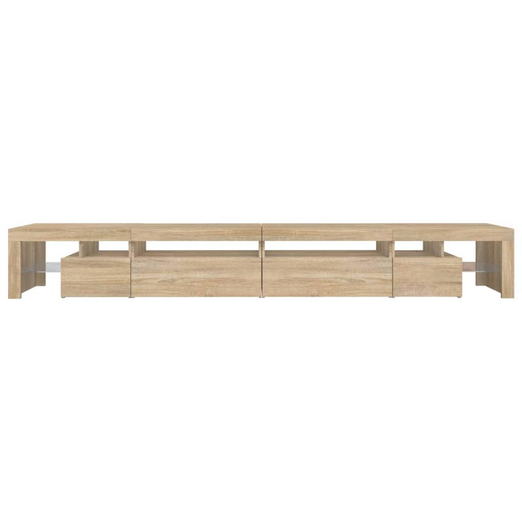 TV Cabinet with LED Lights Sonoma Oak 290x36,5x40 cm