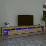 TV Cabinet with LED Lights Sonoma Oak 290x36,5x40 cm
