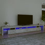 TV Cabinet with LED Lights Concrete Grey 290x36,5x40 cm