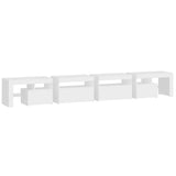 TV Cabinet with LED Lights White 260x36.5x40 cm