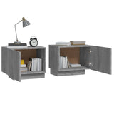 Bedside Cabinet Grey Sonoma 100x35x40 cm Engineered Wood - Side View