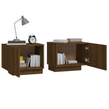 Bedside Cabinet Brown Oak 100x35x40 cm Engineered Wood - Side View