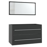 3 Piece Bathroom Furniture Set Black
