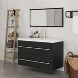 3 Piece Bathroom Furniture Set Black