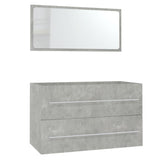 3 Piece Bathroom Furniture Set Concrete Grey