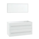 3 Piece Bathroom Furniture Set White - 45-Degree Angle