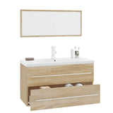 3 Piece Bathroom Furniture Set Sonoma Oak - Side View
