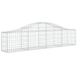 Arched Gabion Basket 200x30x40/60 cm Galvanised Iron - Front View