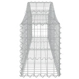 Arched Gabion Basket 200x30x40/60 cm Galvanised Iron - Top-Down View