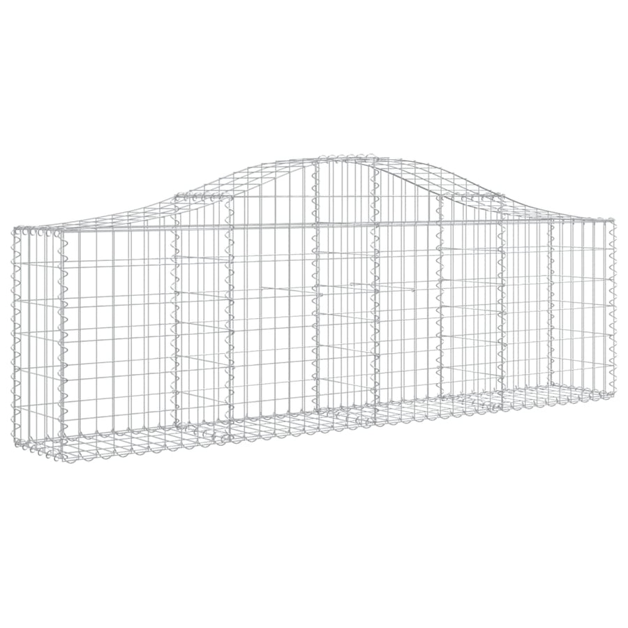 Arched Gabion Basket 200x30x60/80 cm Galvanised Iron