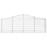 Arched Gabion Basket 200x30x60/80 cm Galvanised Iron - Side View