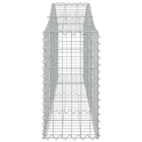 Arched Gabion Basket 200x30x60/80 cm Galvanised Iron - Top-Down View