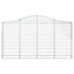 Arched Gabion Basket 200x30x100/120 cm Galvanised Iron