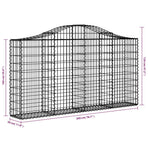 Arched Gabion Basket 200x30x100/120 cm Galvanised Iron