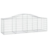 Arched Gabion Basket 200x50x60/80 cm Galvanised Iron - Front View