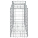 Arched Gabion Basket 200x50x80/100 cm Galvanised Iron - Top-Down View