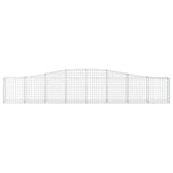 Arched Gabion Basket 400x30x60/80 cm Galvanised Iron - Side View