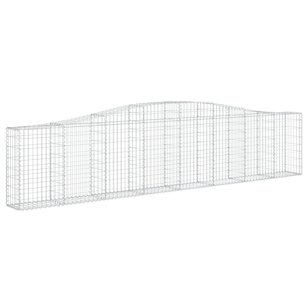 Arched Gabion Basket 400x30x80/100 cm Galvanised Iron