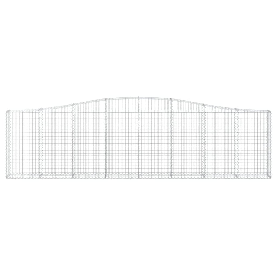 Arched Gabion Basket 400x30x100/120 cm Galvanised Iron