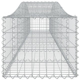 Arched Gabion Basket 400x50x40/60 cm Galvanised Iron - Top-Down View