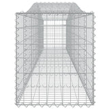 Arched Gabion Basket 400x50x60/80 cm Galvanised Iron - Top-Down View