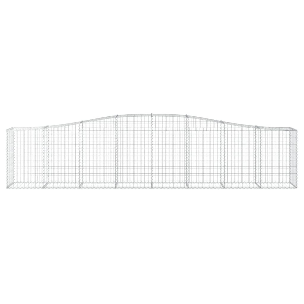 Arched Gabion Basket 400x50x80/100 cm Galvanised Iron