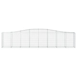 Arched Gabion Basket 400x50x80/100 cm Galvanised Iron - Side View