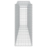 Arched Gabion Basket 400x50x120/140 cm Galvanised Iron - Top-Down View