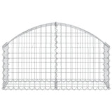 Arched Gabion Basket 100x30x40/60 cm Galvanised Iron