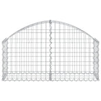 Arched Gabion Basket 100x30x40/60 cm Galvanised Iron
