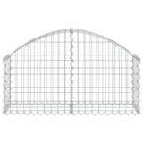 Arched Gabion Basket 100x30x40/60 cm Galvanised Iron - Side View