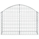 Arched Gabion Basket 100x30x60/80 cm Galvanised Iron