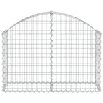 Arched Gabion Basket 100x30x60/80 cm Galvanised Iron