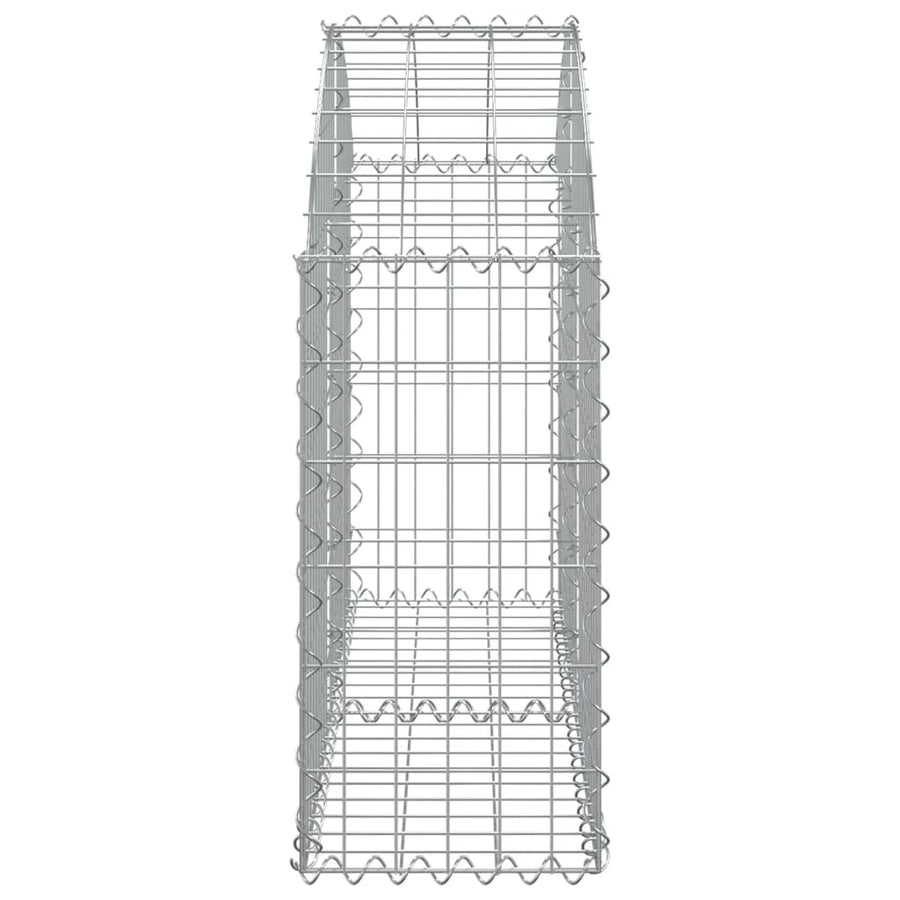 Arched Gabion Basket 100x30x60/80 cm Galvanised Iron