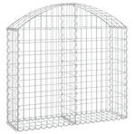 Arched Gabion Basket 100x30x80/100 cm Galvanised Iron