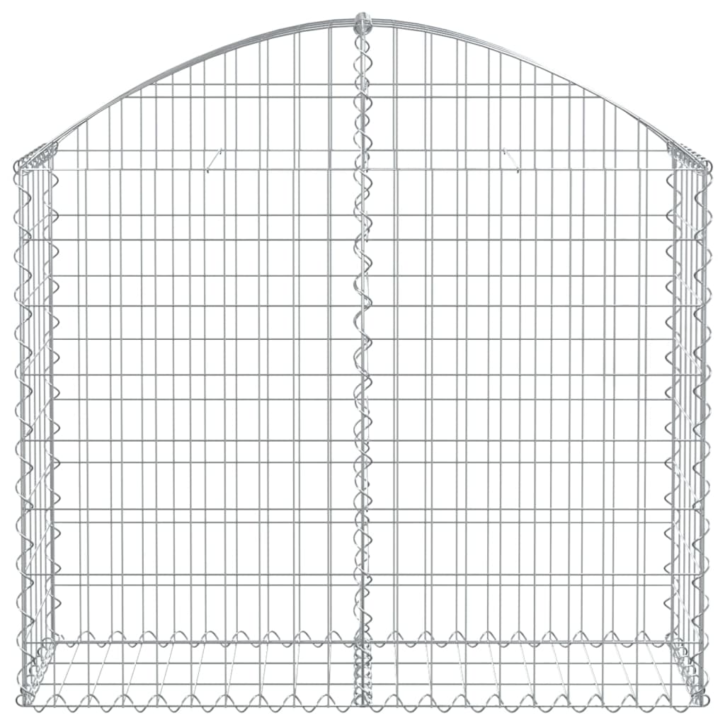 Arched Gabion Basket 100x30x80/100 cm Galvanised Iron