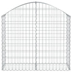 Arched Gabion Basket 100x30x80/100 cm Galvanised Iron