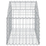 Arched Gabion Basket 100x50x40/60 cm Galvanised Iron - Top-Down View