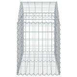 Arched Gabion Basket 100x50x60/80 cm Galvanised Iron - Top-Down View