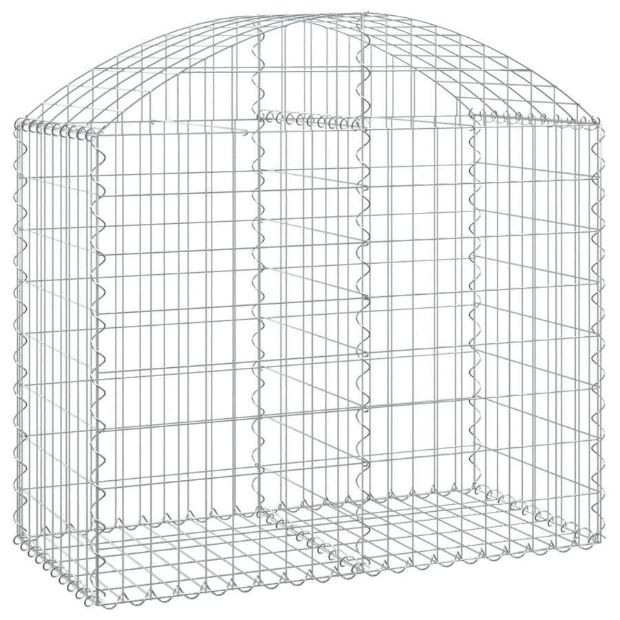 Arched Gabion Basket 100x50x80/100 cm Galvanised Iron