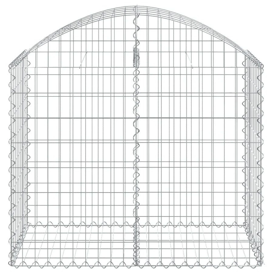 Arched Gabion Basket 100x50x80/100 cm Galvanised Iron