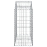 Arched Gabion Basket 100x50x100/120 cm Galvanised Iron - Top-Down View