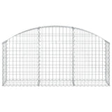 Arched Gabion Basket 150x30x60/80 cm Galvanised Iron - Side View