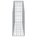 Arched Gabion Basket 150x30x60/80 cm Galvanised Iron - Top-Down View