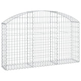 Arched Gabion Basket 150x30x80/100 cm Galvanised Iron