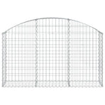 Arched Gabion Basket 150x30x80/100 cm Galvanised Iron