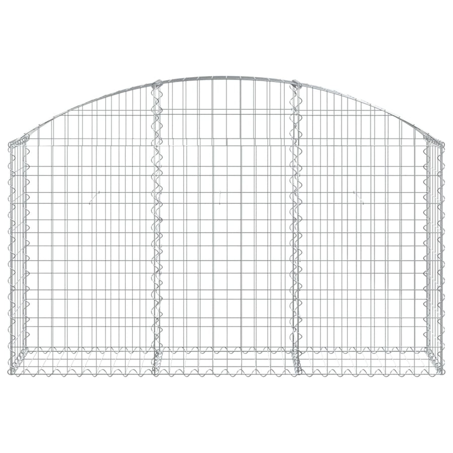Arched Gabion Basket 150x30x80/100 cm Galvanised Iron