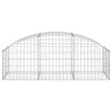 Arched Gabion Basket 150x50x40/60 cm Galvanised Iron - Side View