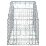 Arched Gabion Basket 150x50x40/60 cm Galvanised Iron - Top-Down View